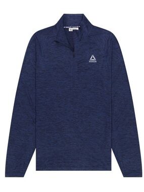 Reebok Men's Quarter-Zip Performance Pullover - Navy size large